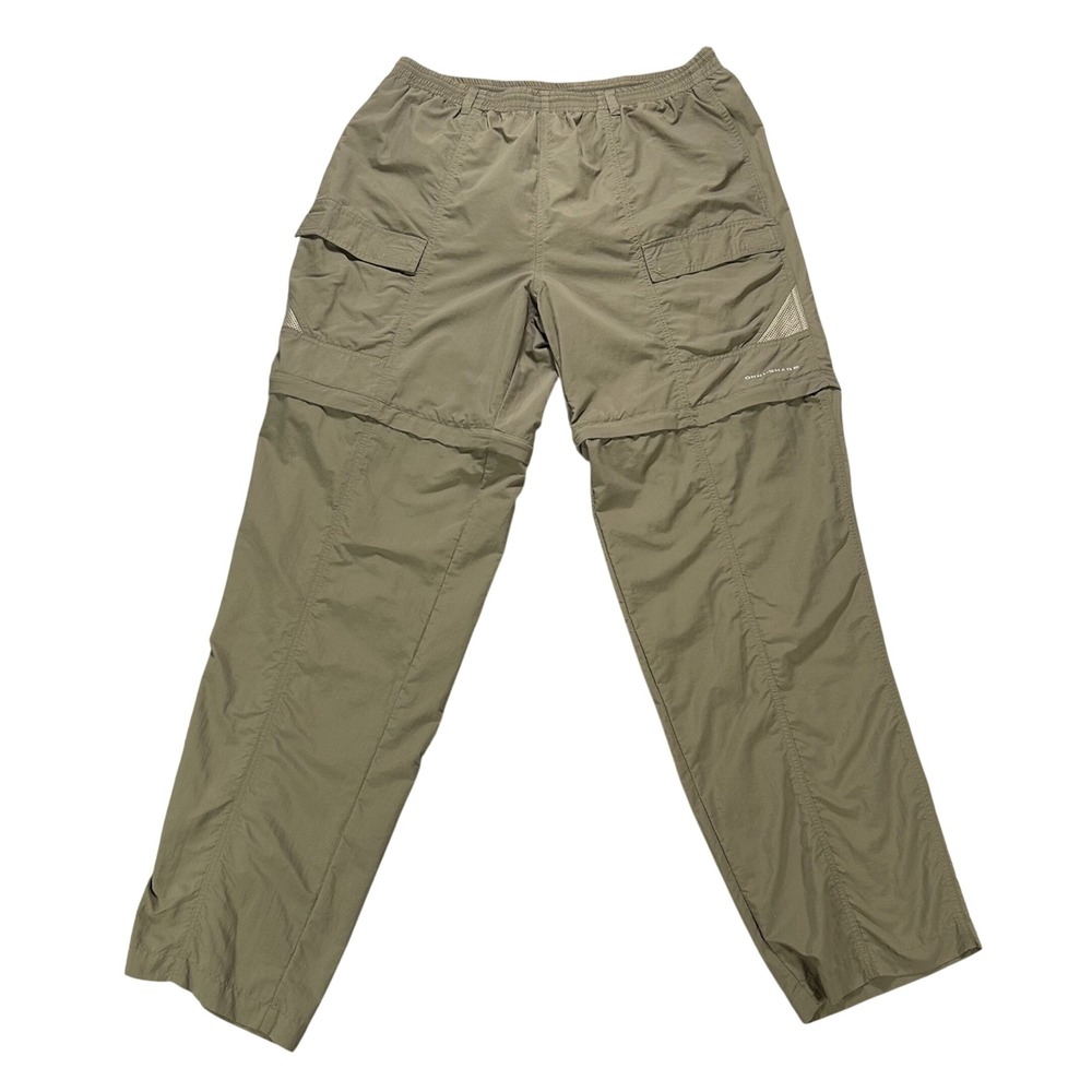Columbia Convertible Cargo Pants Mens 34x34 Tan Nylon Hiking Outdoor Trail
